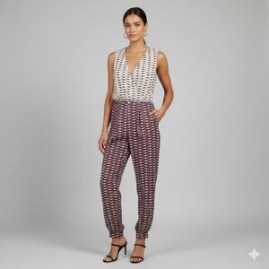 Harlyn - Anthropologie Sleeveless Jumpsuit 100% Silk with Lining Women's Small